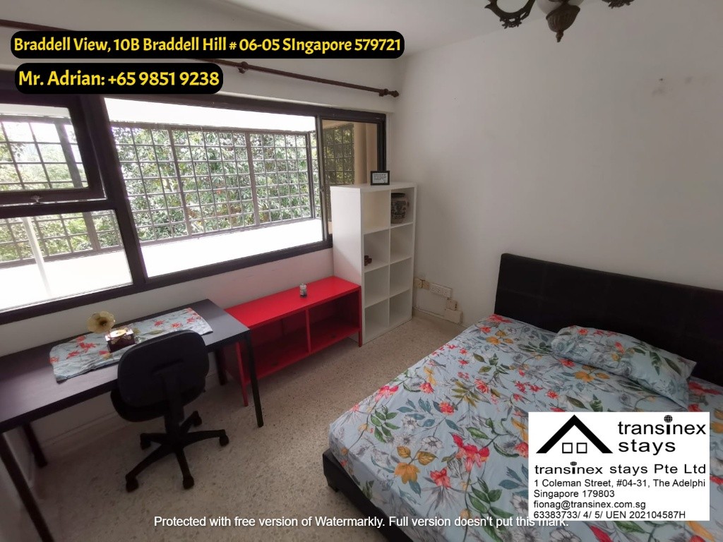 Braddell MRT - Pool/ Tennis/ Gym Condo -10B Braddell View - Braddell - Bedroom - Homates Singapore