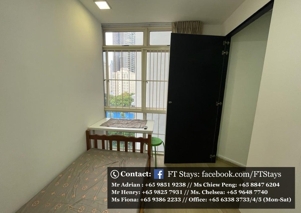 Amenities: wifi, bed, washing machine, ceiling fan and aircon, closet, shared toilet, light cooking allowed, fridge, non smoking, visitors allowed, no owner staying, no pet, no agent fee. - Dhoby Ghau - Homates Singapore