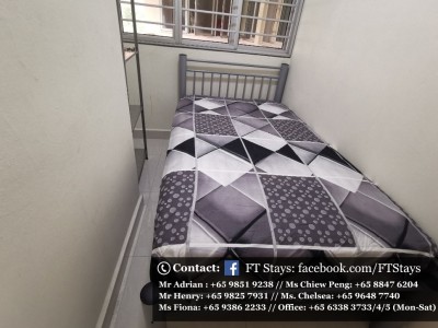 Amenities: wifi, bed, washing machine, ceiling fan and aircon, closet, shared toilet, light cooking allowed, fridge, non smoking, visitors allowed, no owner staying, no pet, no agent fee. - 117 Jurong East Street 13, Singapore 600117