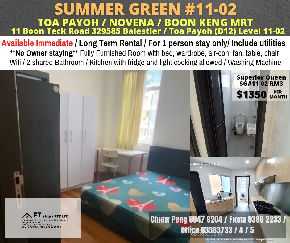 Near Toa Payoh/ Boon Keng / Novena MRT - Single Room, Summer Green, Available Now, Property, Rentals, Room Rentals on Carousell - Novena 诺维娜 - 分租房间 - Homates 新加坡