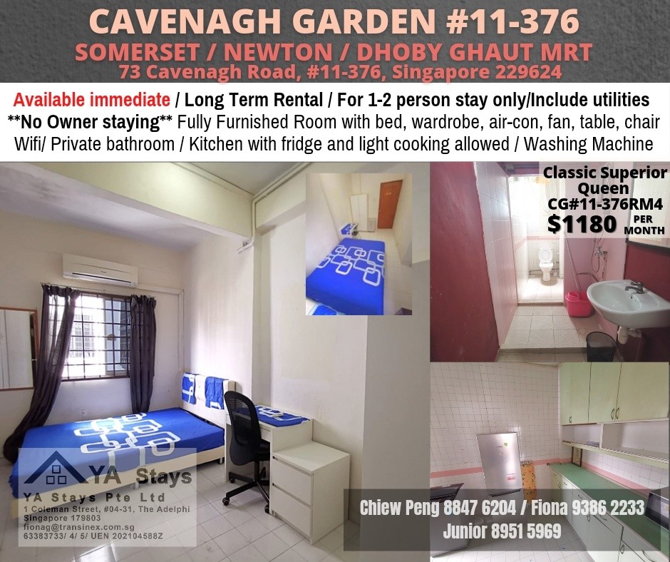 Cavenagh Garden - Near Somerset MRT / Dhoby Gaut Mrt / Orchard / AVAILABLE IMMEDIATE - Newton - Bedroom - Homates Singapore