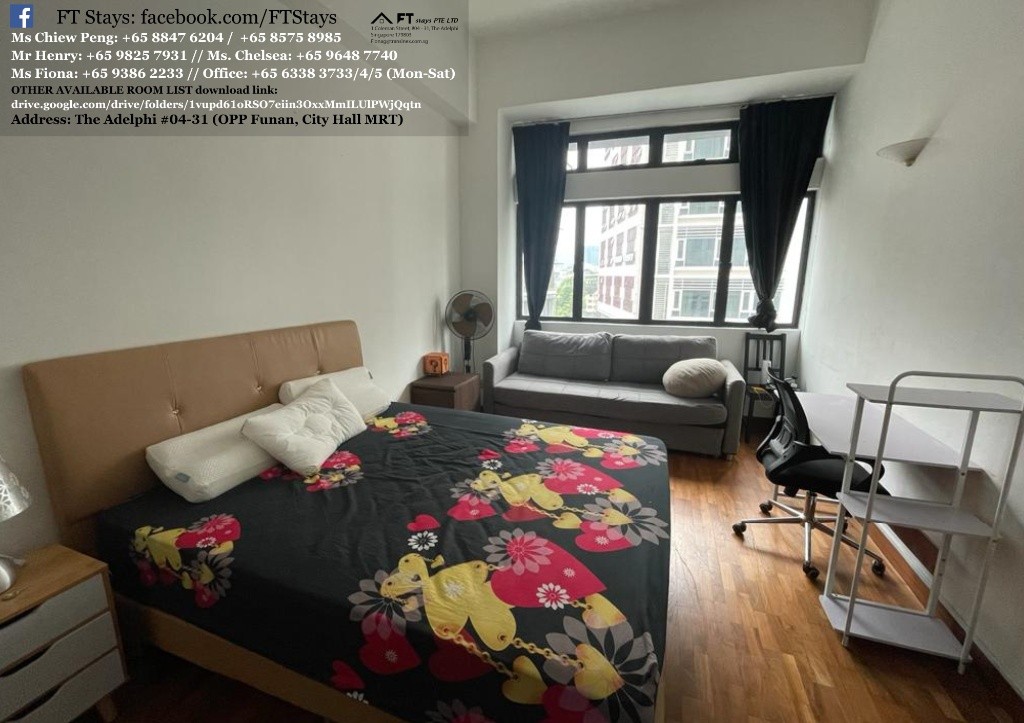 Master room/Long term rental/For 1-2 person stay only/no Owner Stayon/No Agent Fee/Cooking allowed/ Near Somerset MRT / Orchard MRT / Fort Canning MRT/ Available 12 Dec - River Valley - Bedroom - Homates Singapore