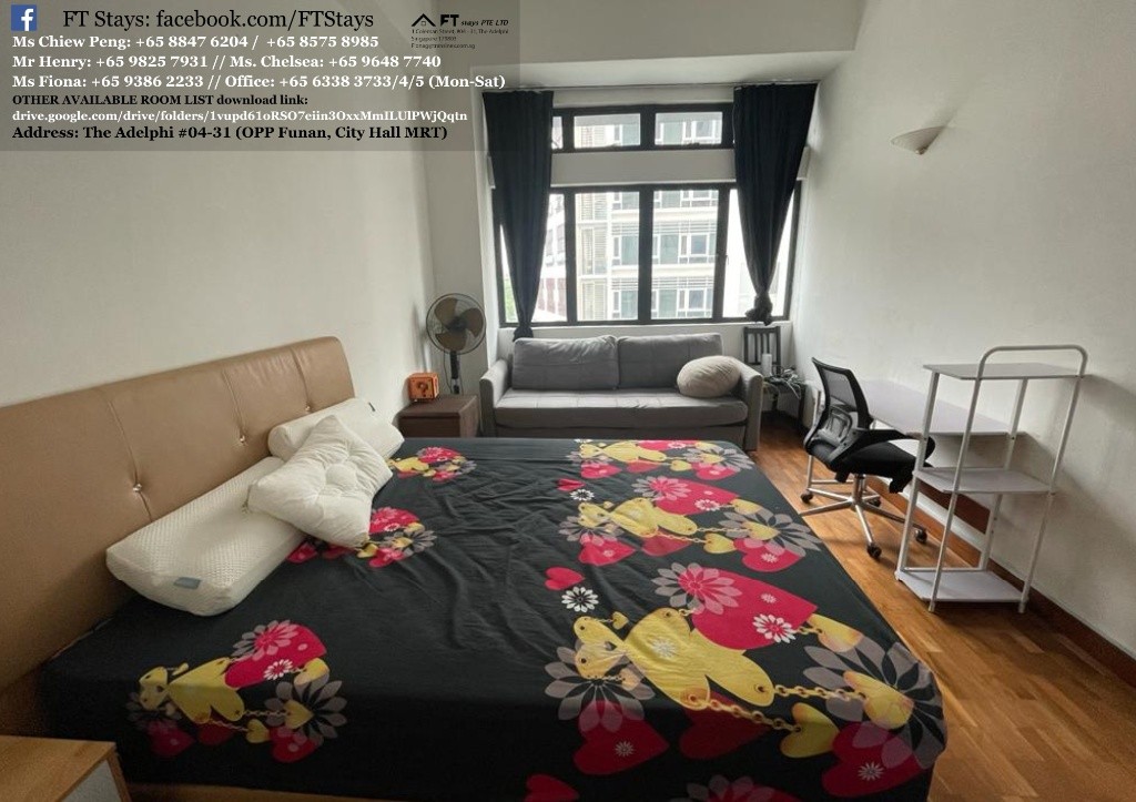 Master room/Long term rental/For 1-2 person stay only/no Owner Stayon/No Agent Fee/Cooking allowed/ Near Somerset MRT / Orchard MRT / Fort Canning MRT/ Available 12 Dec - River Valley - Bedroom - Homates Singapore