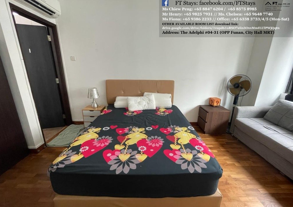 Master room/Long term rental/For 1-2 person stay only/no Owner Stayon/No Agent Fee/Cooking allowed/ Near Somerset MRT / Orchard MRT / Fort Canning MRT/ Available 12 Dec - River Valley - Bedroom - Homates Singapore