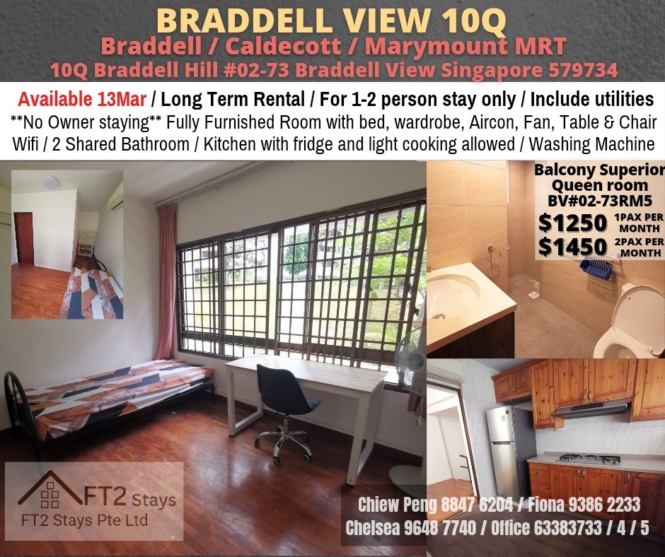 Immediate Available/ Common Room / 1 Person stay / Shared Bathroom / WIFI / Air-Con / No Owner Staying / No Agent Fee / Cooking Allowed / Near Braddell MRT / Marymount MRT / Caldecott MRT - Braddell - - Homates Singapore