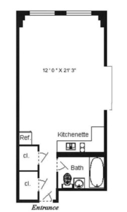 纽约中城单间公寓每月 2,700 美元，包括水暖电和家具 - New York - Flat - Homates United States